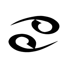 Represented by the crab, this oceanic crustacean seamlessly weaves between the sea and shore, representing cancer's ability to exist in both emotional and material. Cancer Symbol