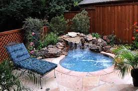 Natural Stone Pools Small Backyard Pools Hot Tub Outdoor Backyard