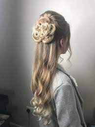 Half Up Half Down Rose Updo Hair Styles Prom Hair Long Hair Styles