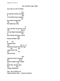 Aku dia dan laguaku dia dan lagu. Chord Gitar Dan Lirik Lagu Bil 3