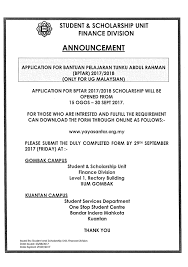 Colorful and buzzing with trading activities, the local area offers close proximity to attractions, from eco forest walks and night markets to art galleries and museums. Src Iium Gombak On Twitter Application For Bantuan Pelajaran Tunku Abdul Rahman Bptar 2017 2018 Is Open Until 30 9 17 Download The Form At Https T Co Hu3l4a8iun Https T Co Qjv0wgc5w5