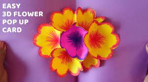 Enjoy making the 3d flower pop greeting card and present it to your dear ones. Diy 3d Pop Up Card Learn How To Make 3d Flower Pop Up Card Very Easy And Simple Step By Step Youtube