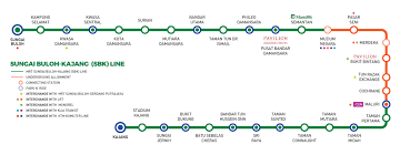 The line connects you to sungai buloh (northwest of kl) and kajang (southeast of kl) through its 51 km route. Mrt Sungai Buloh Kajang Line 51km Mrt Line With 31 Stations From Sungai Buloh To Kajang Klia2 Info