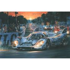 Automobile art and motorsport art prints by nicholas watts. Nicholas Watts Darkness Beckons Le Mans 1971