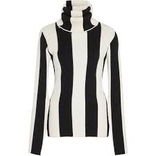 Black And White Striped Long Sleeve Shirt Turtleneck Monse Striped Ribbed Knit Turtleneck Sweater 34 215 Uah Liked On Polyvore Featuring Tops Sweaters Stripe Striped Turtleneck Sweaters Long Sweaters Stri