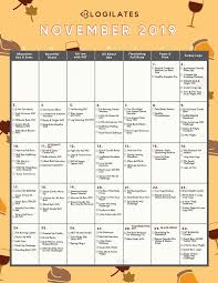 Your November Workout Calendar 77 Of 90 Blogilates Blogilates Workout Calendar Blogilates Calendar