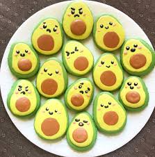Pin By Clare On Iced Biscuits Avocado Cookies Cute Avocado Avocado Cake