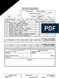 Let's talk about what the is facility? Preventive Maintenance Electrical Form Power Physics Equipment