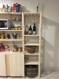 Saryrlin wine glass holder rack 15.7 inch 2 pcs,wall mount hanging iron stemware rack under cabinet organization and storage ,wine glass hanging rack for cabinet kitchen or bar (black) $14.99 $ 14. Diy Wooden Wine Glass Rack To Fit The Ikea Ivar Ikea Hackers Ivar Ikea Ikea Ivar Ikea Ivar Shelves