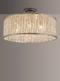 Ceiling lights for every style. John Lewis Partners Emilia Large Crystal Drum Flush Ceiling Light At John Lewis Partners