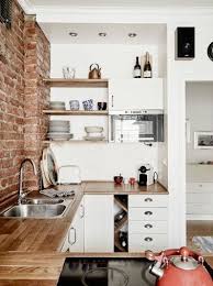 Un Mur En Brique C Est Style En Deco De Cuisine Cuisine Bois Moderne Cuisines Deco Amenagement Cuisine