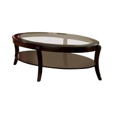 This old pine coffee table with sturdy parsons legs is a perfect example. Benjara 49 In Espresso Large Oval Glass Coffee Table With Shelf Bm123254 The Home Depot