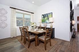 The 2 ¾ inch thick top is comprised of five joined beams that date to the 1700's. Austin Texas Larkspur Premier Mahogany Dining Room Farmhouse Dining Room Austin By Gehan Homes Houzz