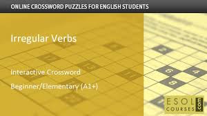 They're equally good for kids learning how to spell, for adults wanting to stimulate their mind, or for senior citizens looking to keep their minds sharp. Free Online English Lessons On Twitter Test Your Knowledge Of English Past Tense Irregular Verb Forms With This Easy Online Crossword Puzzle Https T Co 54eqtqephk Elt Esl Https T Co Eyyojjbybx