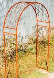 The decorative trellis arch will be perfect for the garden. Wrought Iron Round Criss Cross Arch Metal Garden Trellis