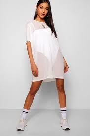 Oversized Mesh T Shirt Dress Boohoo If the shirt you are wearing is at all see through, even a little, then please wear an undershirt. oversized mesh t shirt dress boohoo