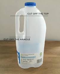 Before starting, apply a few drops of liquid axion with water inside the bottles and shake several times so you will eliminate dust and dirt. Indoor Bottle Herb Garden From Recycled Milk Bottles Plastic Milk Bottles Bottle Garden Herb Garden