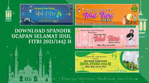 Perayaan idul fitri tentunya menjadi momen yang tepat untuk menyampaikan permintaan maaf atas segala kesalahan serta kembali berkumpul bersama keluarga. Download Spanduk Selamat Idul Fitri 2021 1442 H Cdr Simadrasah