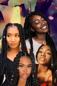 Big Box Braids Black And Grey 25 Beautiful Black Women Show Us How To Slay In Jumbo Braids Box Braids Hairstyles Hair Styles Braided Hairstyles Easy