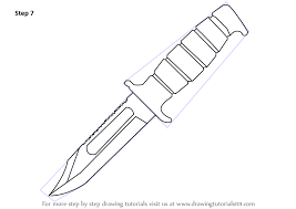 Learn How To Draw A Hunting Knife Knives Step By Step Drawing Tutorials Knife Drawing Drawings Art Reference Photos