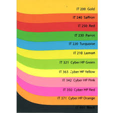 18 Sinar Spectra A4 80gsm Colour Paper Colour Paper Chart