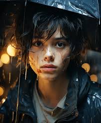 Nature's Pictorial: Azure & Gray Fusion