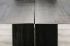 Piegato Table Steel Plate Black Steel Steel