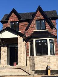 White siding with brick and black shutters is a classic color combination that's not going out of style any time soon. 36 Design With Brick Homes Exterior Find Painting Ideas Here 17 Brick Exterior House Brick House Exterior Colors Red Brick Exteriors