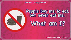 The 1st golfer said the 2nd golfer is mr. People Buy Me To Eat But Never Eat Me What Am I Riddle Answer Brainzilla