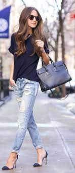 The loose fit style goes with pretty much anything and these are our favourite boyfriend jeans outfits. Boyfriend Jeans Kombinieren So Geht S Richtig Und Du Siehst Nicht Aus Wie Eine Tonne Boyfriend Jeans Kombinieren Outfit Jeans Kombinieren