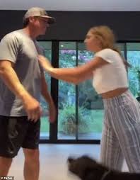 Cristina cuomo, wife to cnn anchor and journalist, chris cuomo is a. Chris Cuomo 50 Aims A Punch At 17 Year Old Daughter Bella During Funny Tiktok Play Fight Before Showing Off His Smoothest Moves As The Pair Film A Viral Dance Routine Together