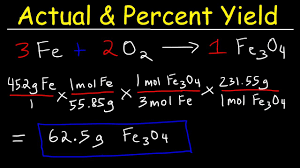 How To Calculate The Percent Yield And Theoretical Yield Youtube