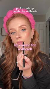 I love these @NYX Professional Makeup tinted lip balms. this one is such a  good pinky nude #nyx #lipcombo #lipcomboforredheads #redhair  #makeupforredheads #redheadmakeup #tiktokshop #falldealsforyou ...