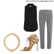 Black And White Square Pattern Pants Black And White Square Pants White Pants Outfit Black And White Pants Pants Outfit Work