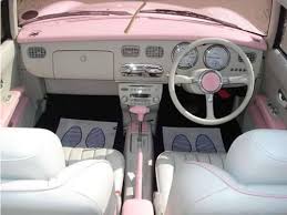 Pin By Yeseniia Luna On Everything Pink Car Interior Nissan Figaro Cute Cars