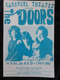The Doors At The Carousel Theatre West Covina Ca 01 19 20 1968 Handbill West Covina Covina Los Angeles Music
