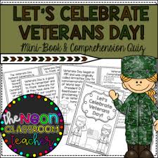 Veterans Day Mini Book And Comprehension Quiz In 2020 Mini Books Veterans Day Creative Lesson Plans