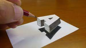 How to draw a 3d cube optical illusion. Very Easy How To Drawing 3d Floating Letter A 2 Anamorphic Illusion 3d Trick Art On Paper Youtube