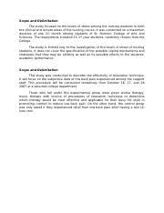The proposed system, money lending information system will… scope and delimitations the study is conducted to determine the academic performance. Scope And Delimitation Docx Scope And Delimitation The Study Focused On The Levels Of Stress Among The Nursing Students In Both The Clinical And Course Hero