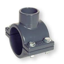 These pvc saddle valve are ideal for metering control. Pvcu Grey Clamp Saddle