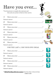 Present Perfect Conversation Practice This Or That Questions Practices Worksheets Getting To Know You
