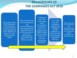 The companies act 2016 (ca 2016) repealed the companies act 1965 (ca 1965) and changed the landscape of company law in malaysia. The Malaysian Companies Act 2016