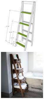 Wooden Ladder Shelf Wooden Ladder Shelf Ladder Shelf Diy Furniture Projects