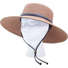 Sloggers Women S Braided Hat With Win Lanyard Dark Brown Upf 50 Maximum Sun Protection