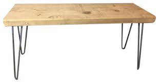 Hairpin table legs are all the rage right now and they are so easy to make. Handmade Coffee Table Reclaimed Wood Hairpin Legs Industrial Coffee Tables By Barnxo Houzz