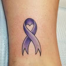 Just breathe lung cancer tattoo on right back shoulder. 30 Cute Ribbon Tattoos