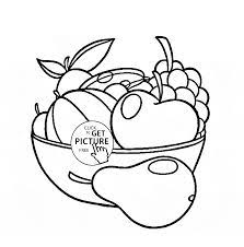 Each printable highlights a word that starts. Fruit Bowl Coloring Page For Kids Fruits Coloring Pages Coloring Library