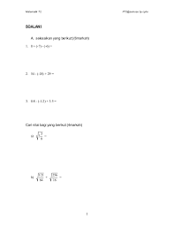 Soalan matematik tambahan tingkatan 4 kertas 2. Soalan Matematik Tingkatan 1 Format Pt3 Resepi Ayam B