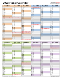 fiscal calendars 2022 free printable word templates