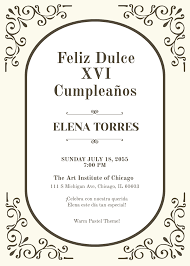 Free Spanish Sweet 16 Invitation Template to Edit Online